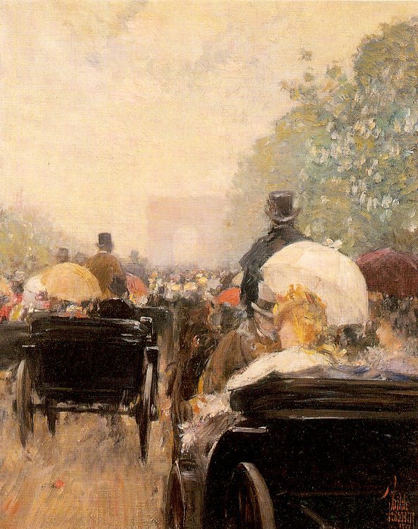 childe hassam Carriage Parade